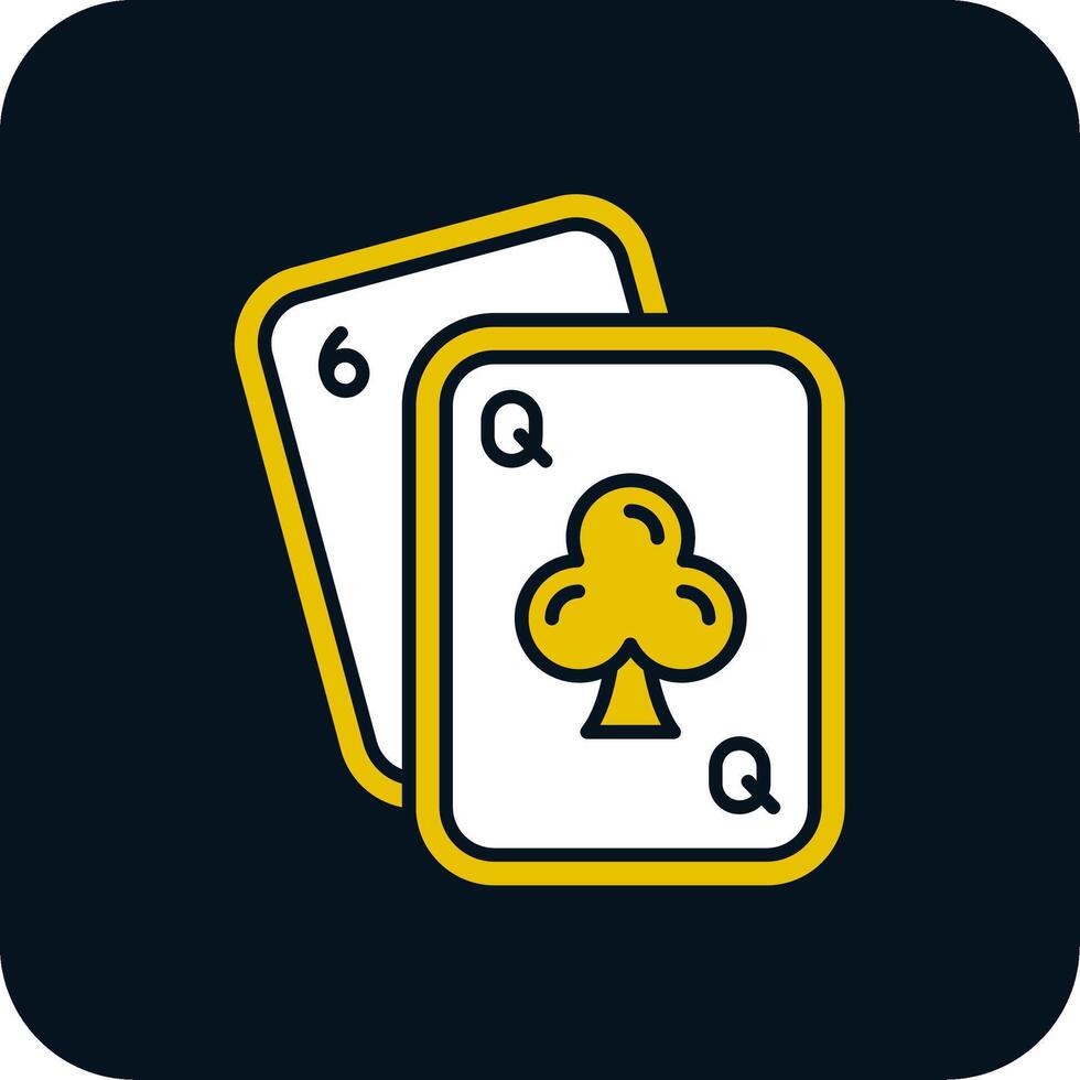 Poker Glyph Two Color Icon vector