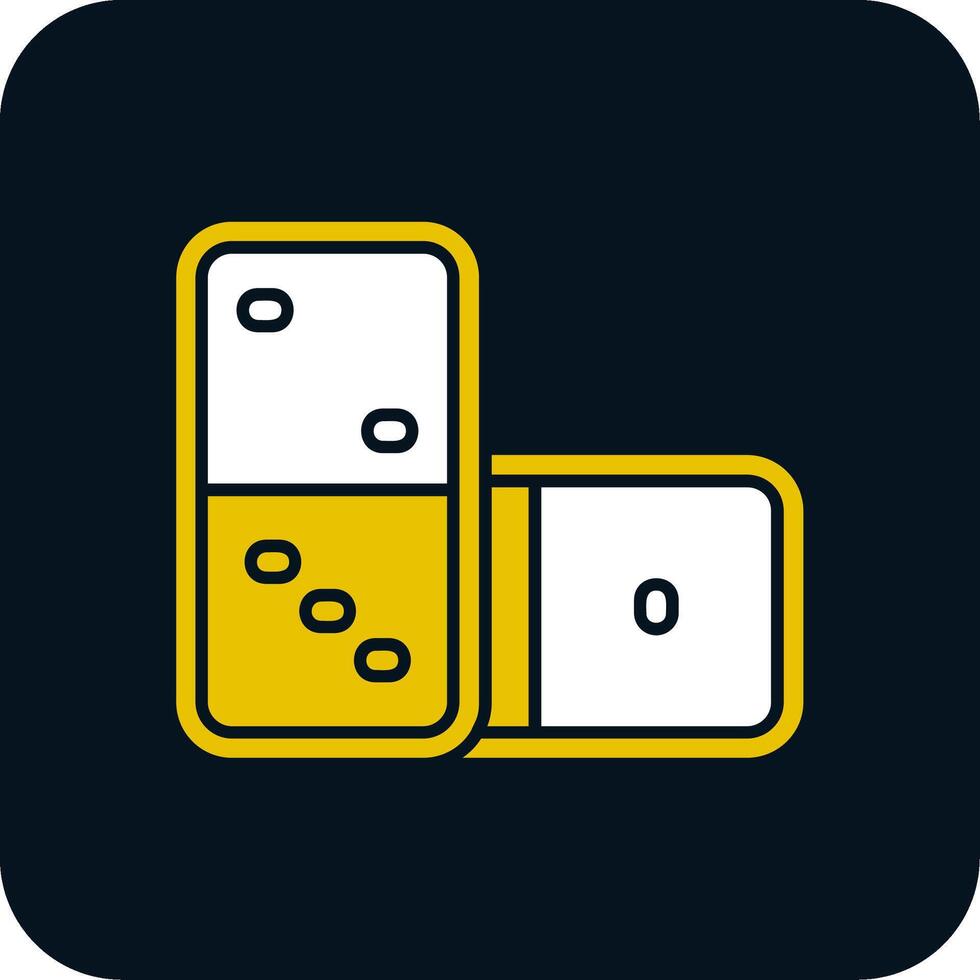 Domino Glyph Two Color Icon vector