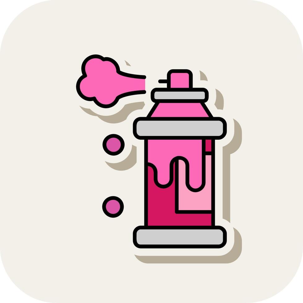 Spray Line Filled White Shadow Icon vector