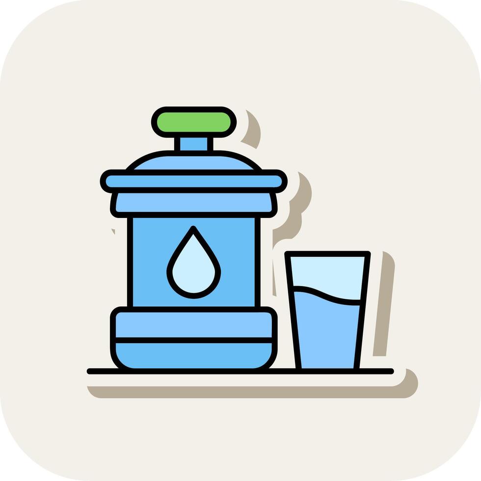 Zamzam Line Filled White Shadow Icon vector