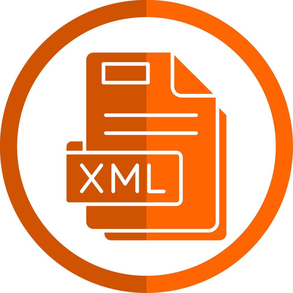 Xml Glyph Orange Circle Icon vector