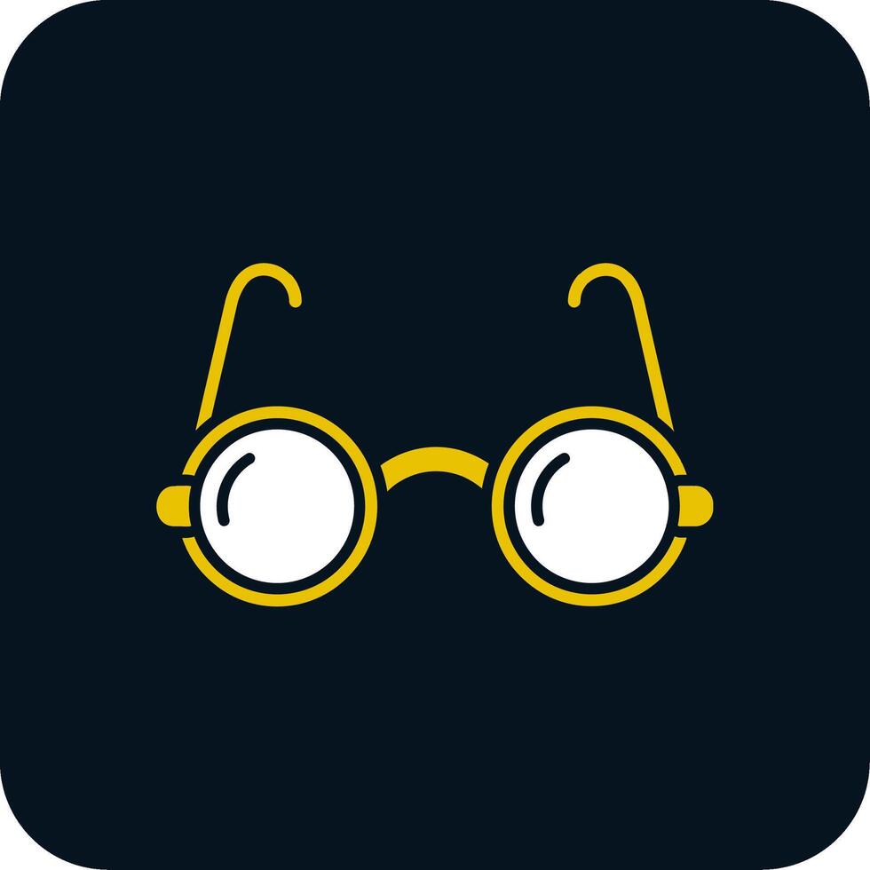 Eyeglasses Glyph Two Color Icon vector