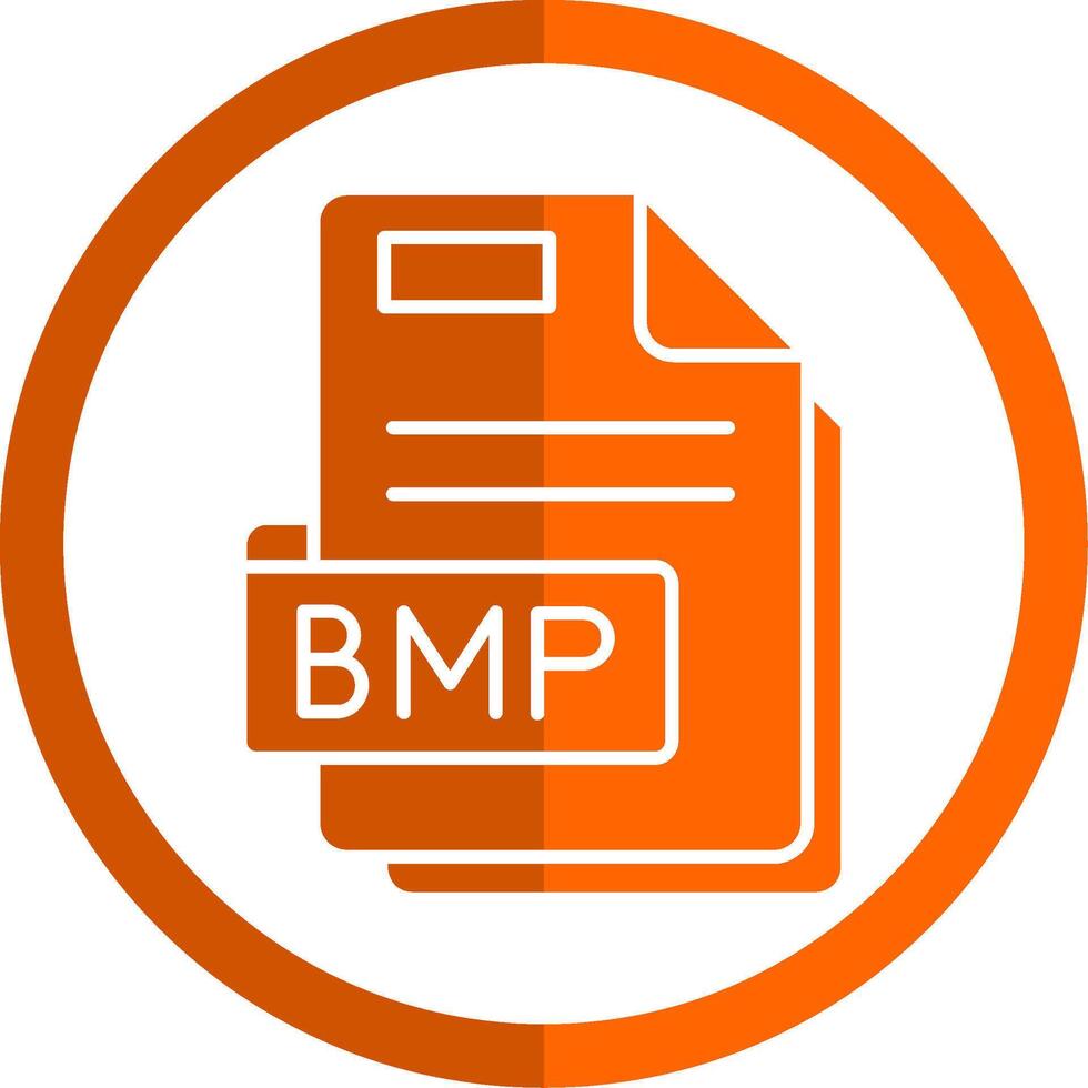 Bmp Glyph Orange Circle Icon vector