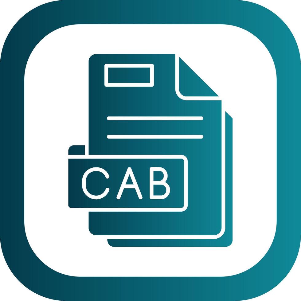 Cab Glyph Gradient Round Corner Icon vector