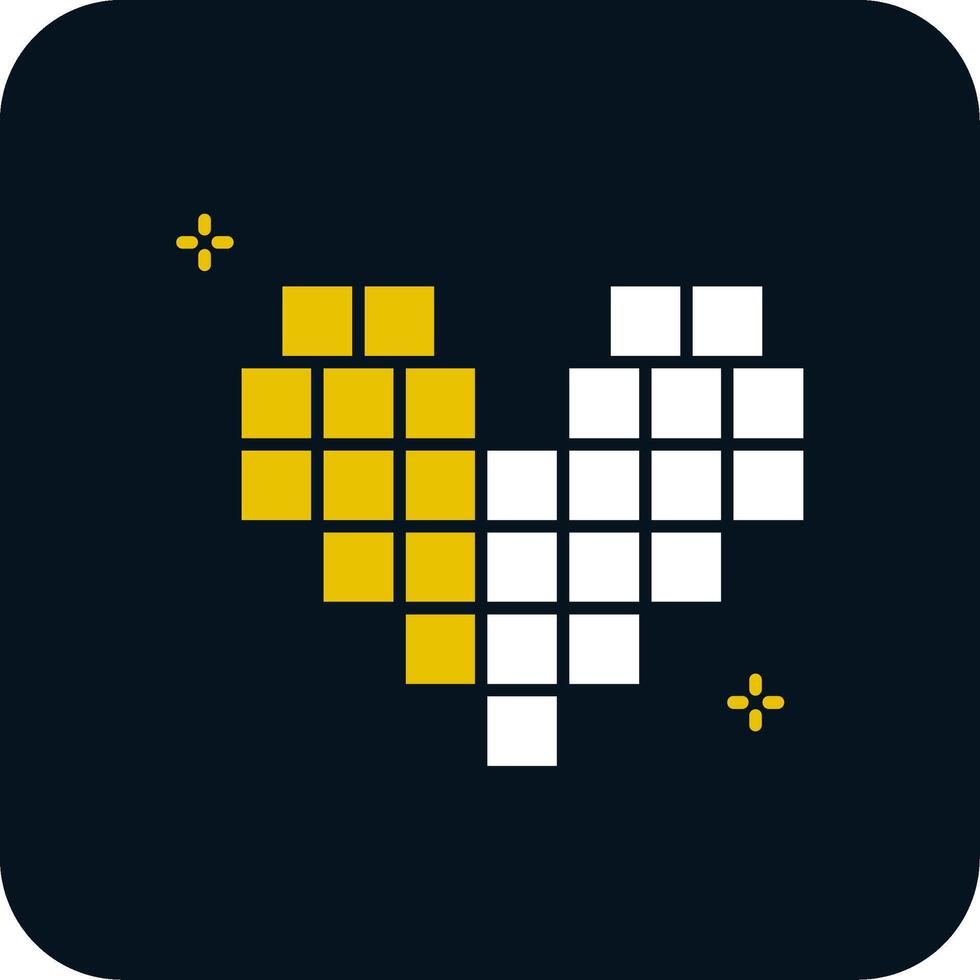 Pixels Glyph Two Color Icon vector