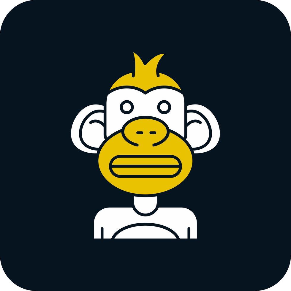 Shocked Glyph Two Color Icon vector