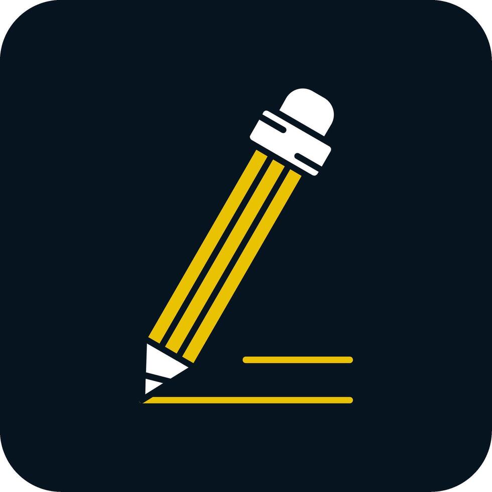 Pencil Glyph Two Color Icon vector