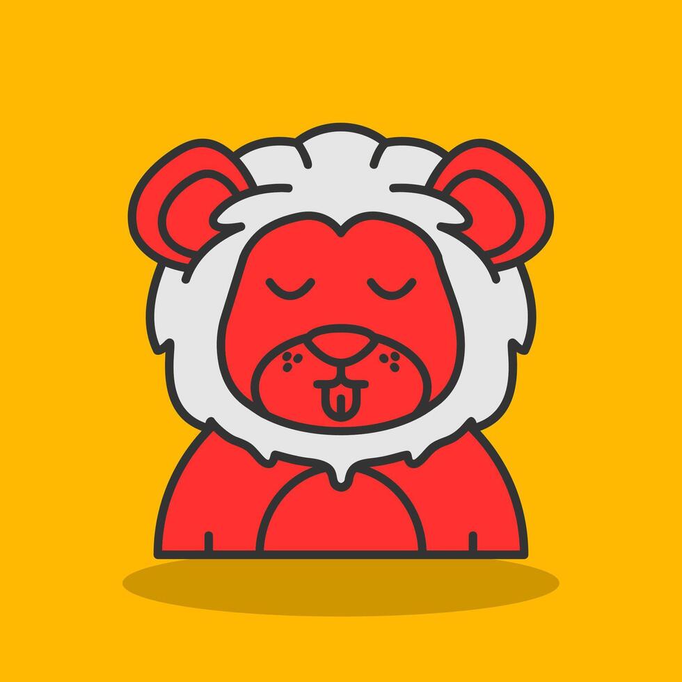 Cute Filled Shadow Icon vector