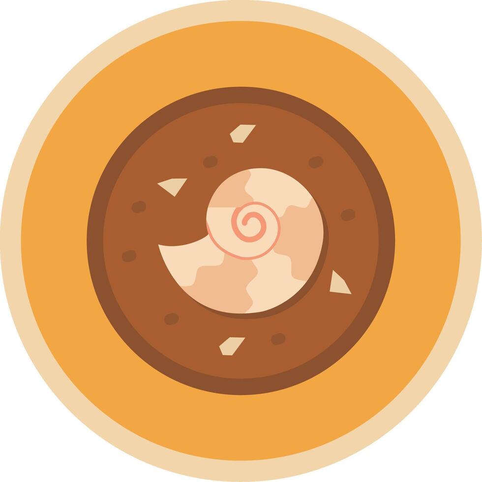 Fossil Flat Multi Circle Icon vector