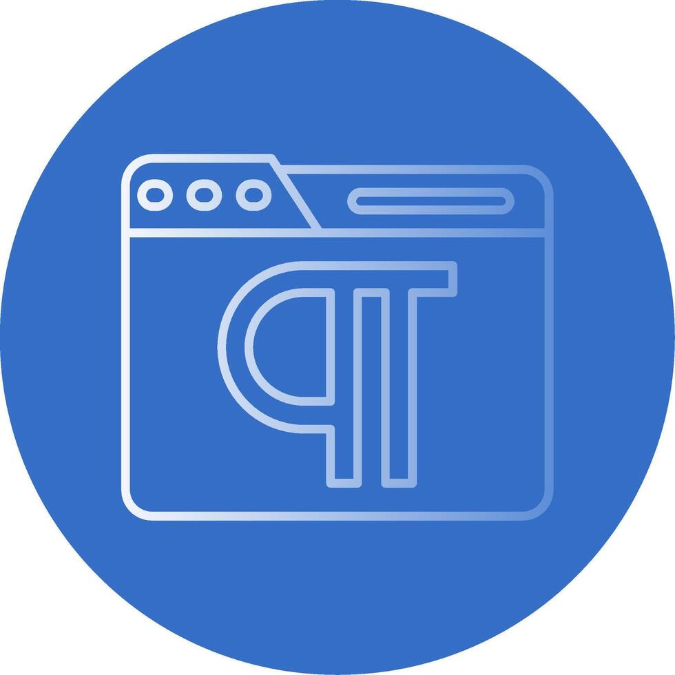 Paragraph Gradient Line Circle Icon vector