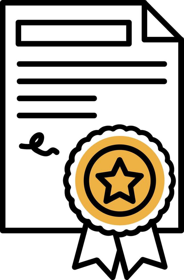 Agreement Skined Filled Icon vector