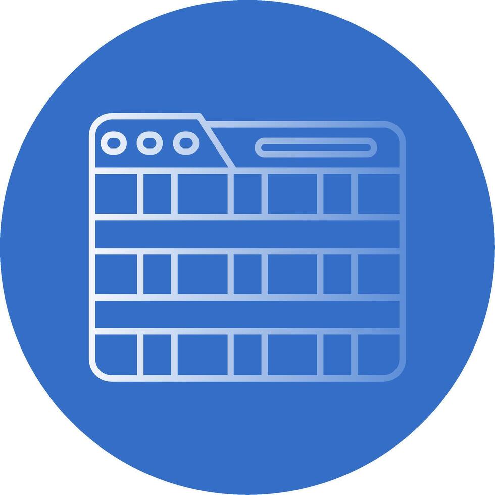 Grid Gradient Line Circle Icon vector