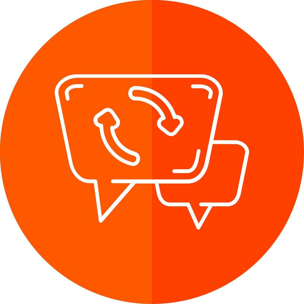 Syncing Line Red Circle Icon vector