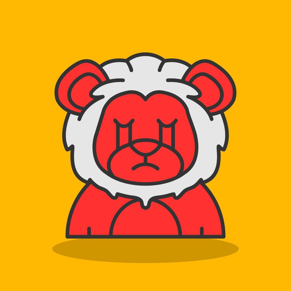 Cry Filled Shadow Icon vector