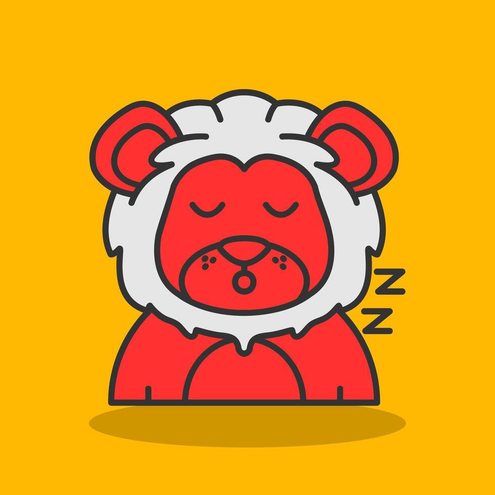 Sleep Filled Shadow Icon vector