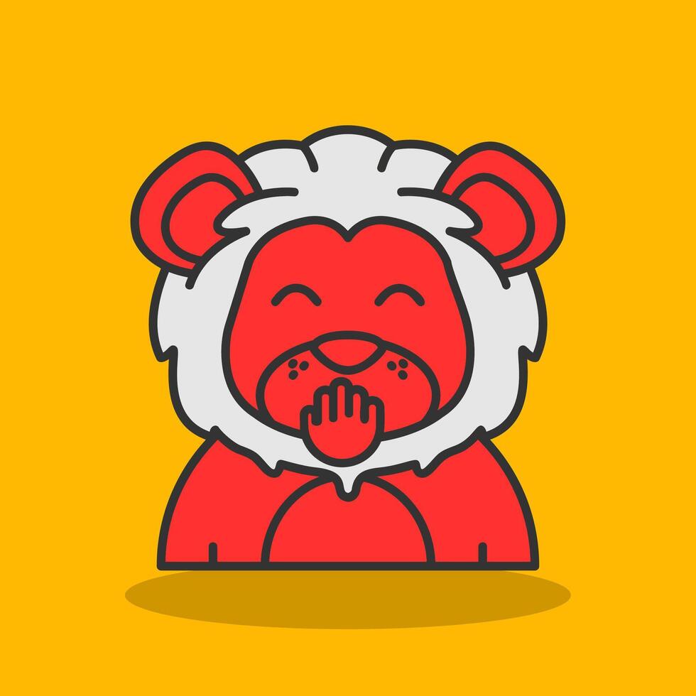Blush Filled Shadow Icon vector
