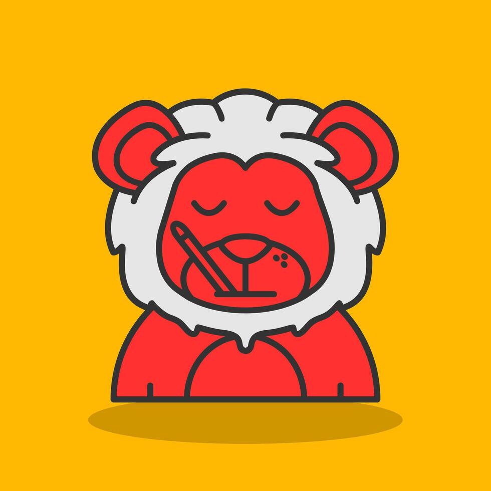 Sick Filled Shadow Icon vector
