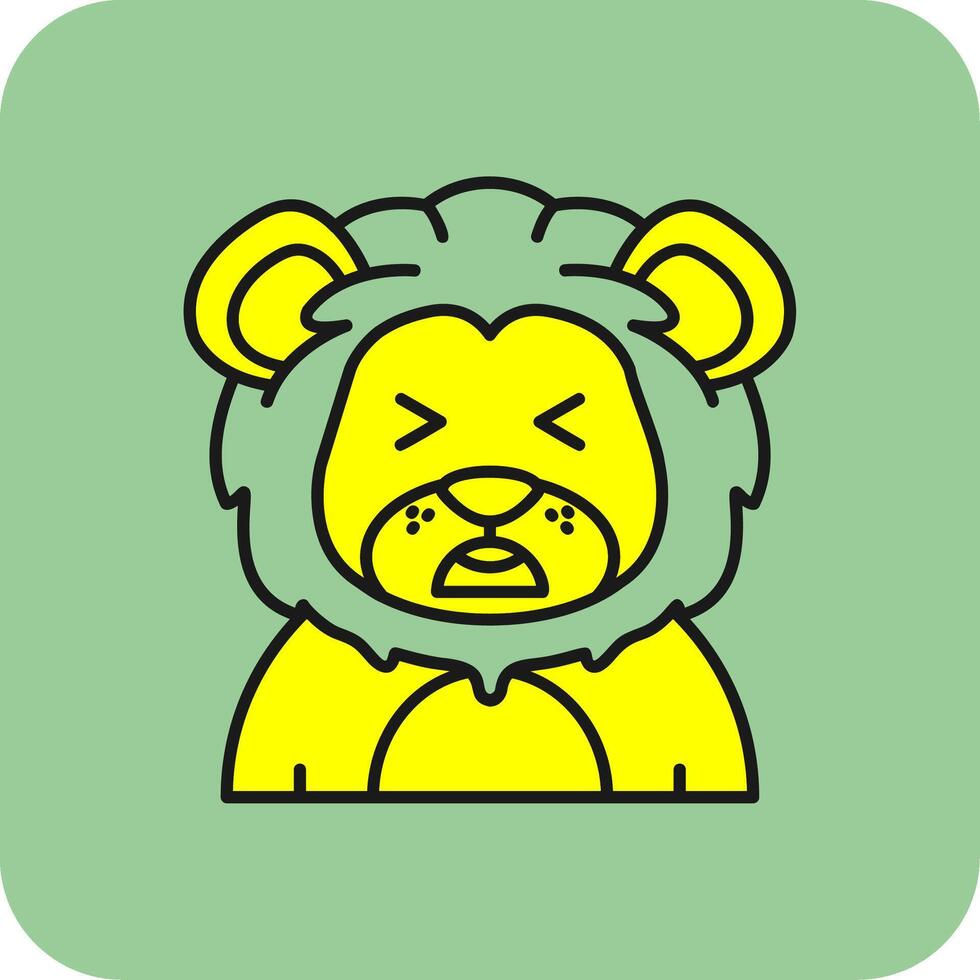 Anguish Filled Yellow Icon vector