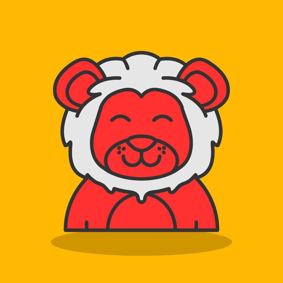 Happy Filled Shadow Icon vector