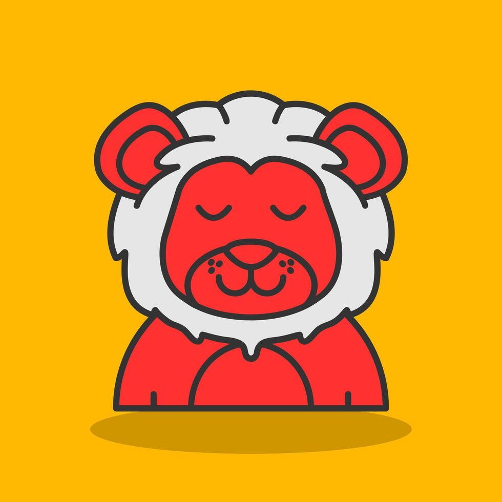 Relieved Filled Shadow Icon vector
