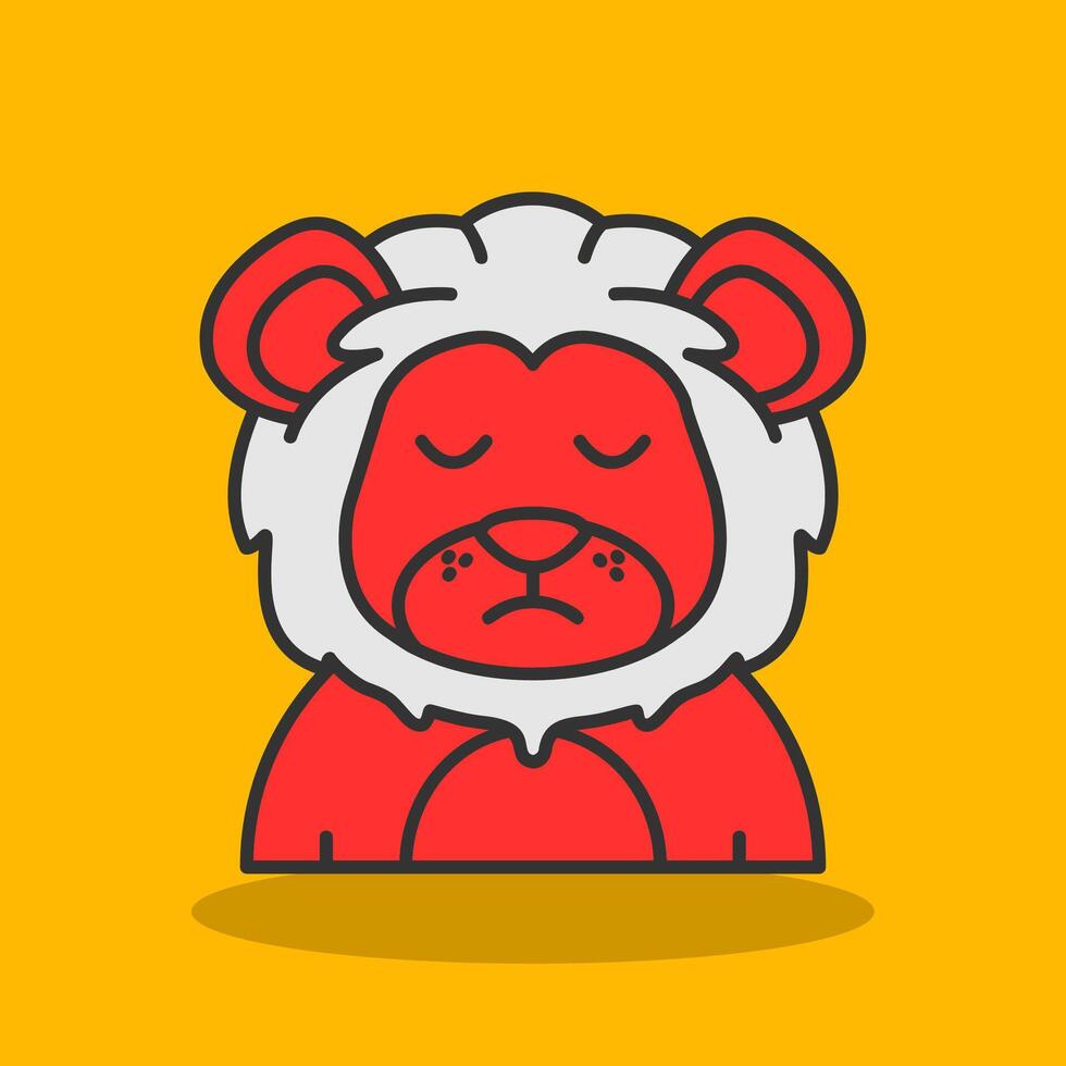 Sad Filled Shadow Icon vector