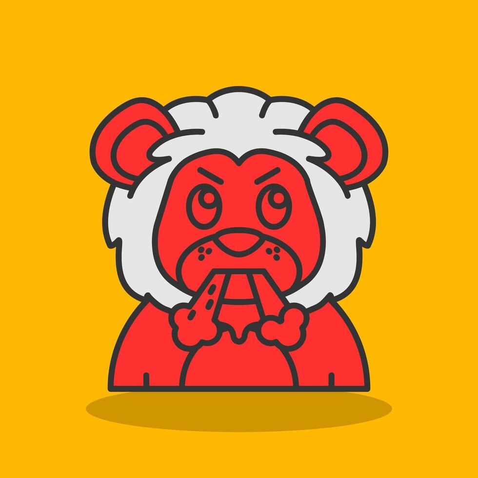 Angry Filled Shadow Icon vector