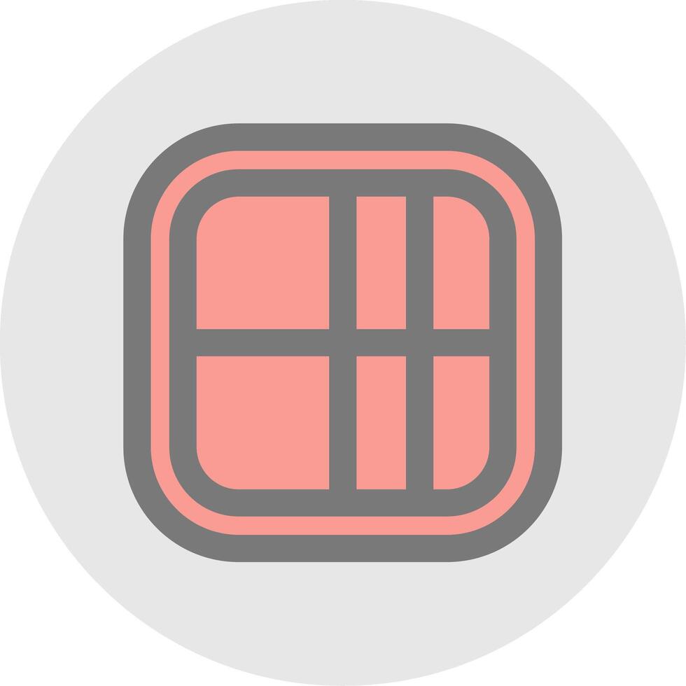 Layout Line Filled Light Circle Icon vector
