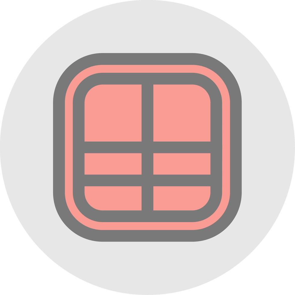 Layout Line Filled Light Circle Icon vector