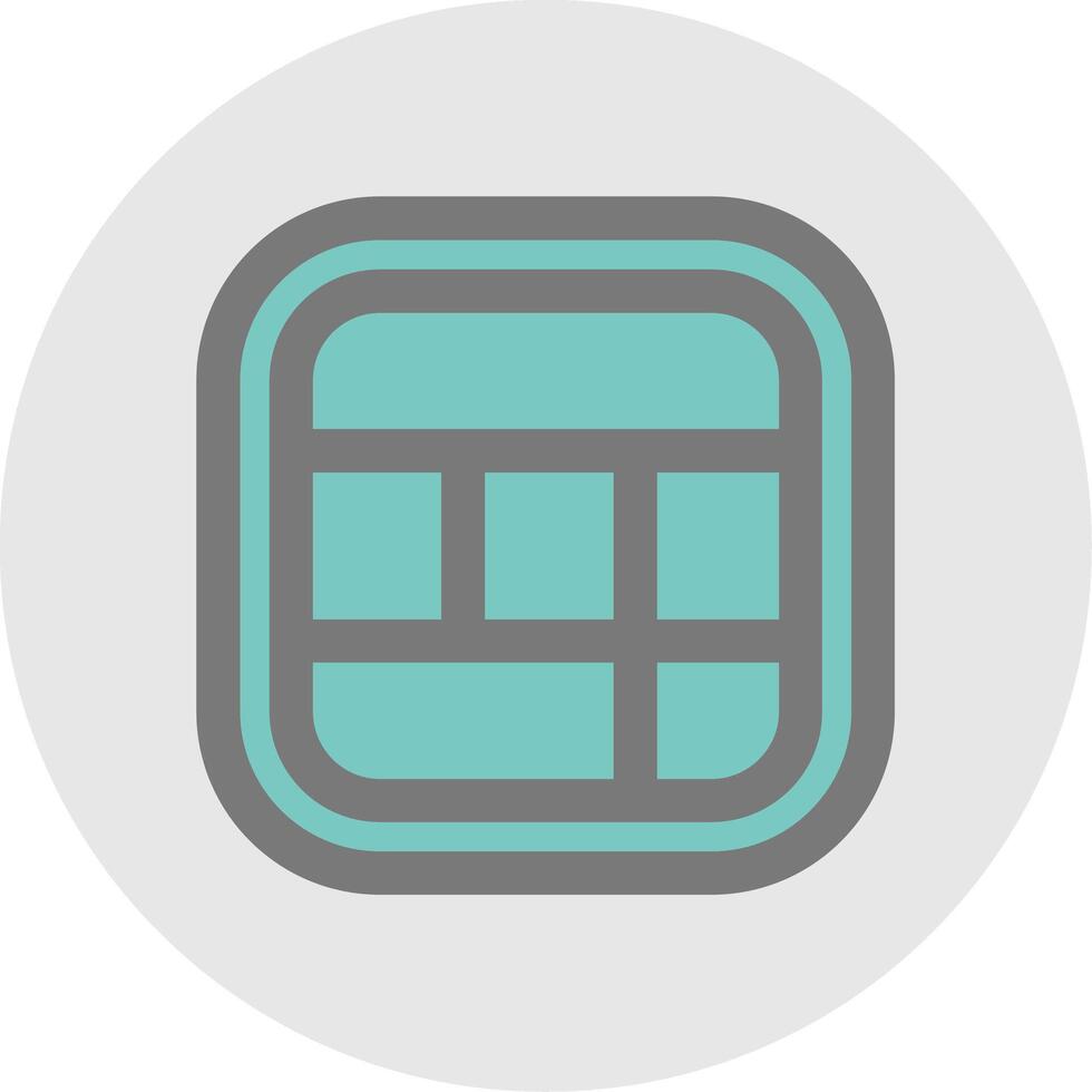 Layout Line Filled Light Circle Icon vector