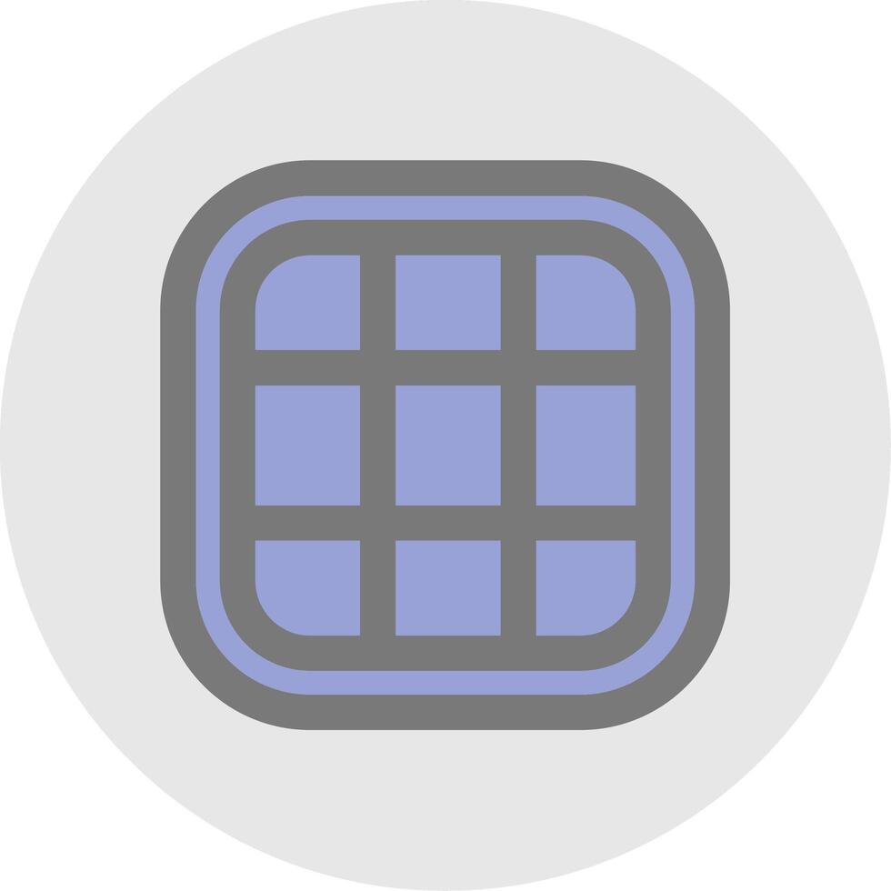 Layout Line Filled Light Circle Icon vector