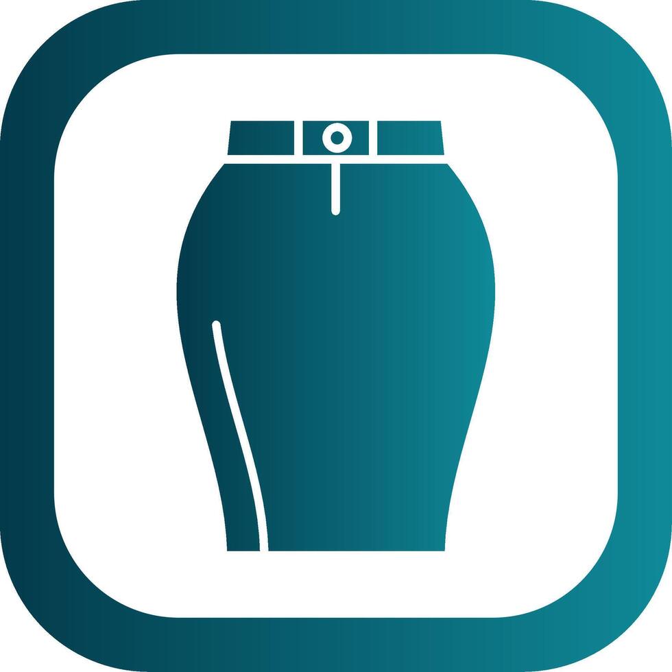 Skirts Glyph Gradient Round Corner Icon vector
