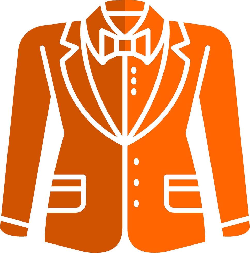 Blazer Glyph Orange Circle Icon vector