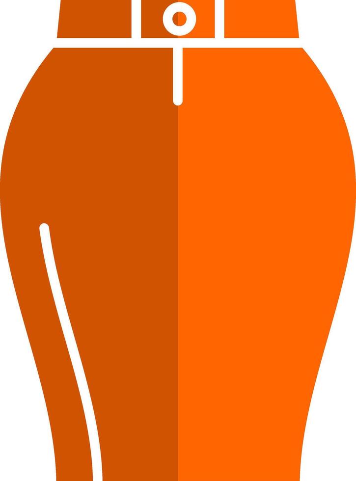 Skirts Glyph Orange Circle Icon vector