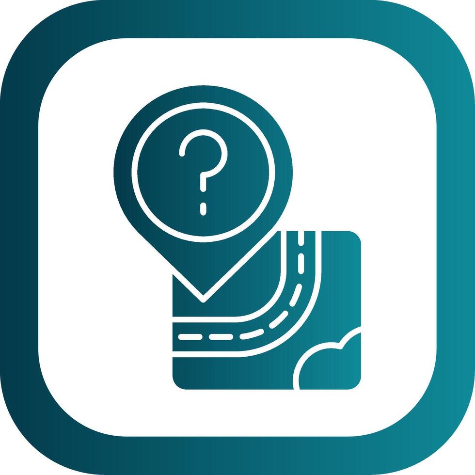 Question Glyph Gradient Round Corner Icon vector