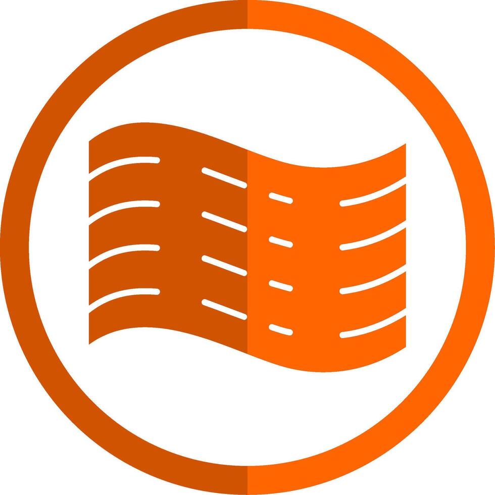 Haze Glyph Orange Circle Icon vector