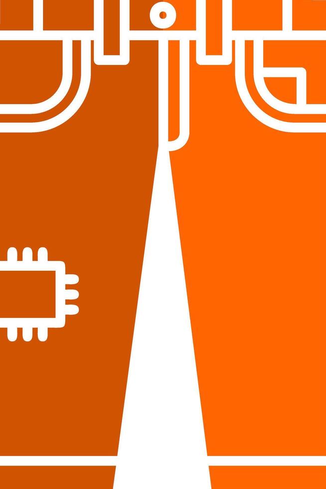 Jeans Glyph Orange Circle Icon vector