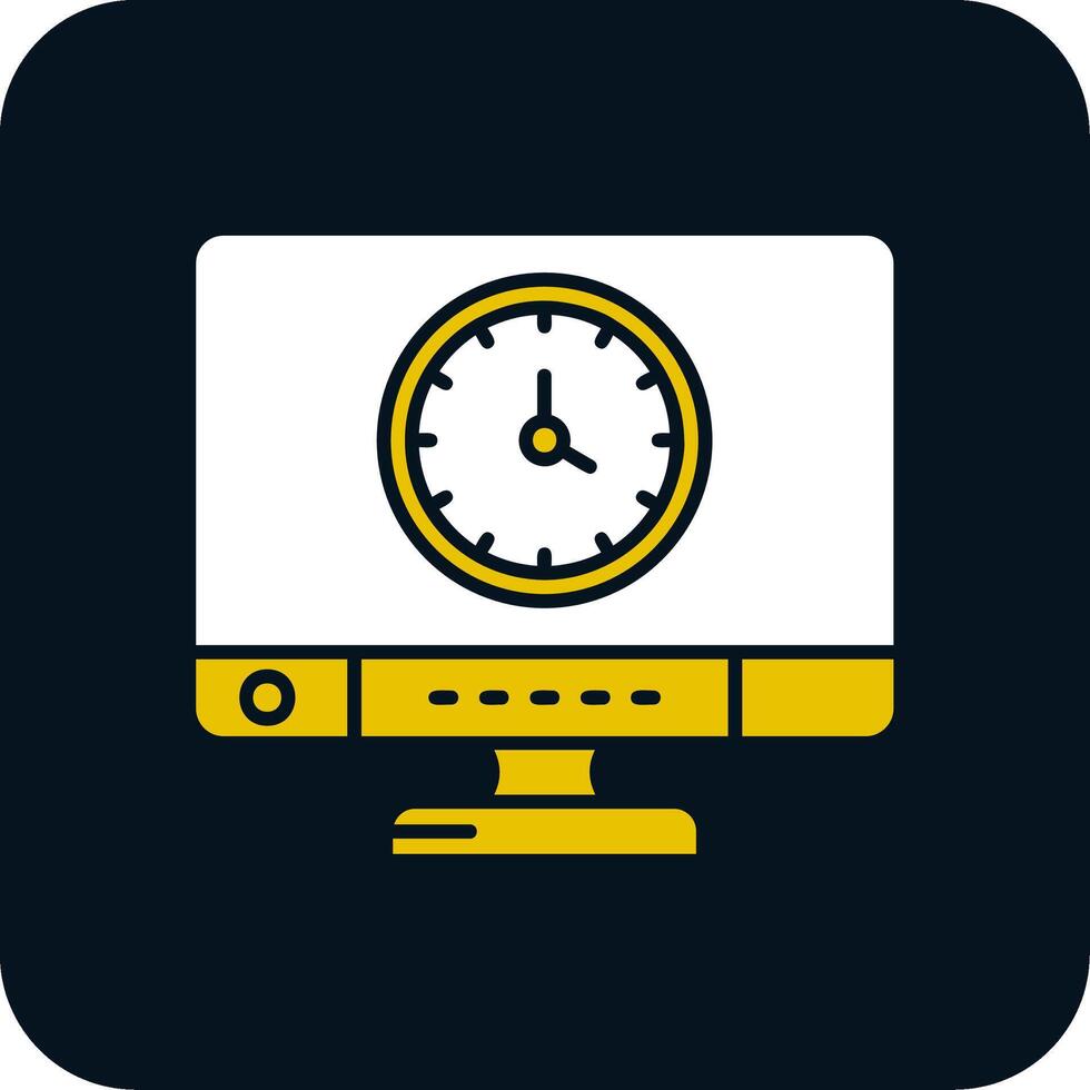 Time Glyph Two Color Icon vector