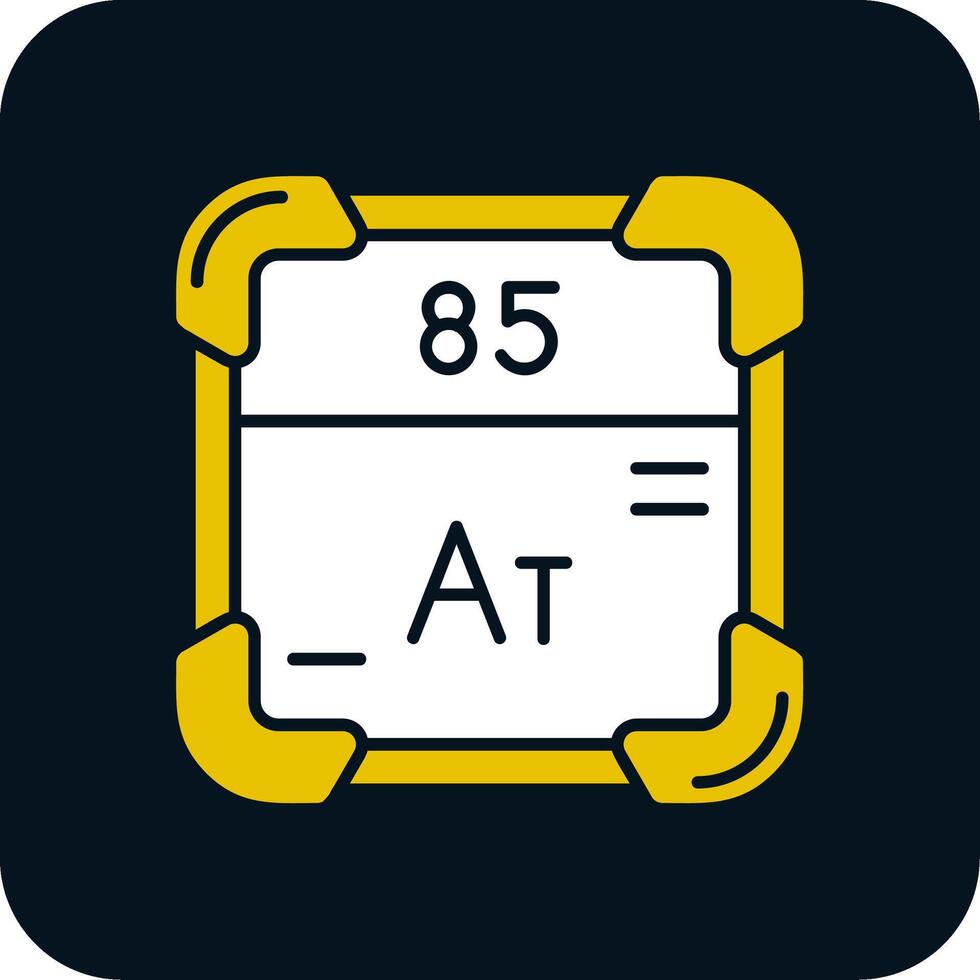 Astatine Glyph Two Color Icon vector