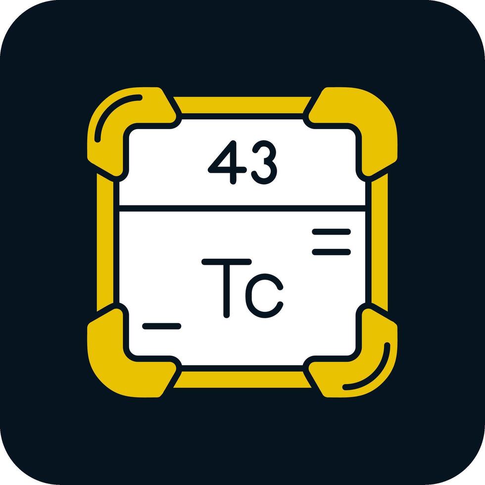 Technetium Glyph Two Color Icon vector