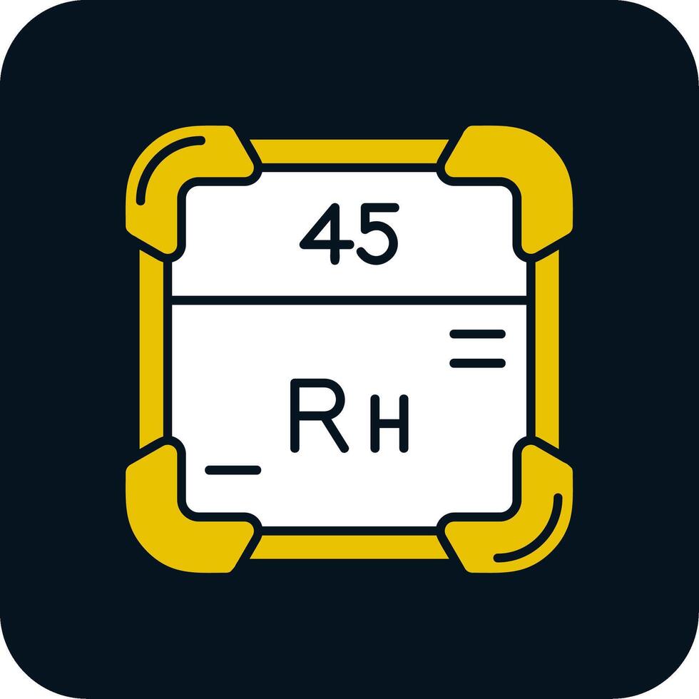 Rhodium Glyph Two Color Icon vector