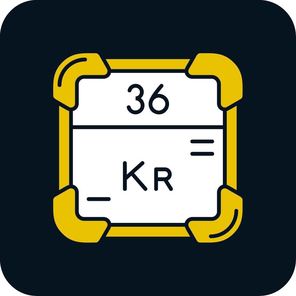 Krypton Glyph Two Color Icon vector