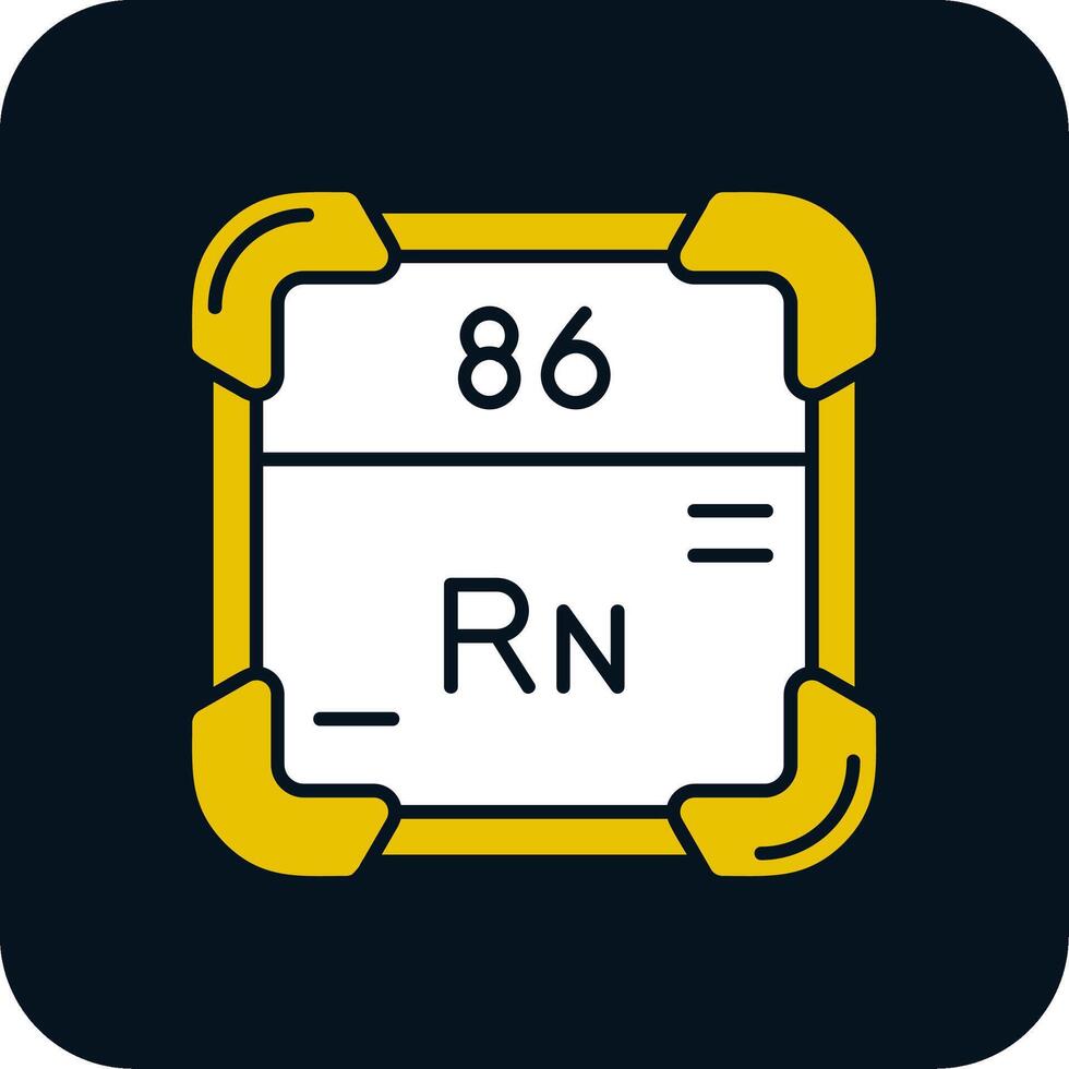 Radon Glyph Two Color Icon vector