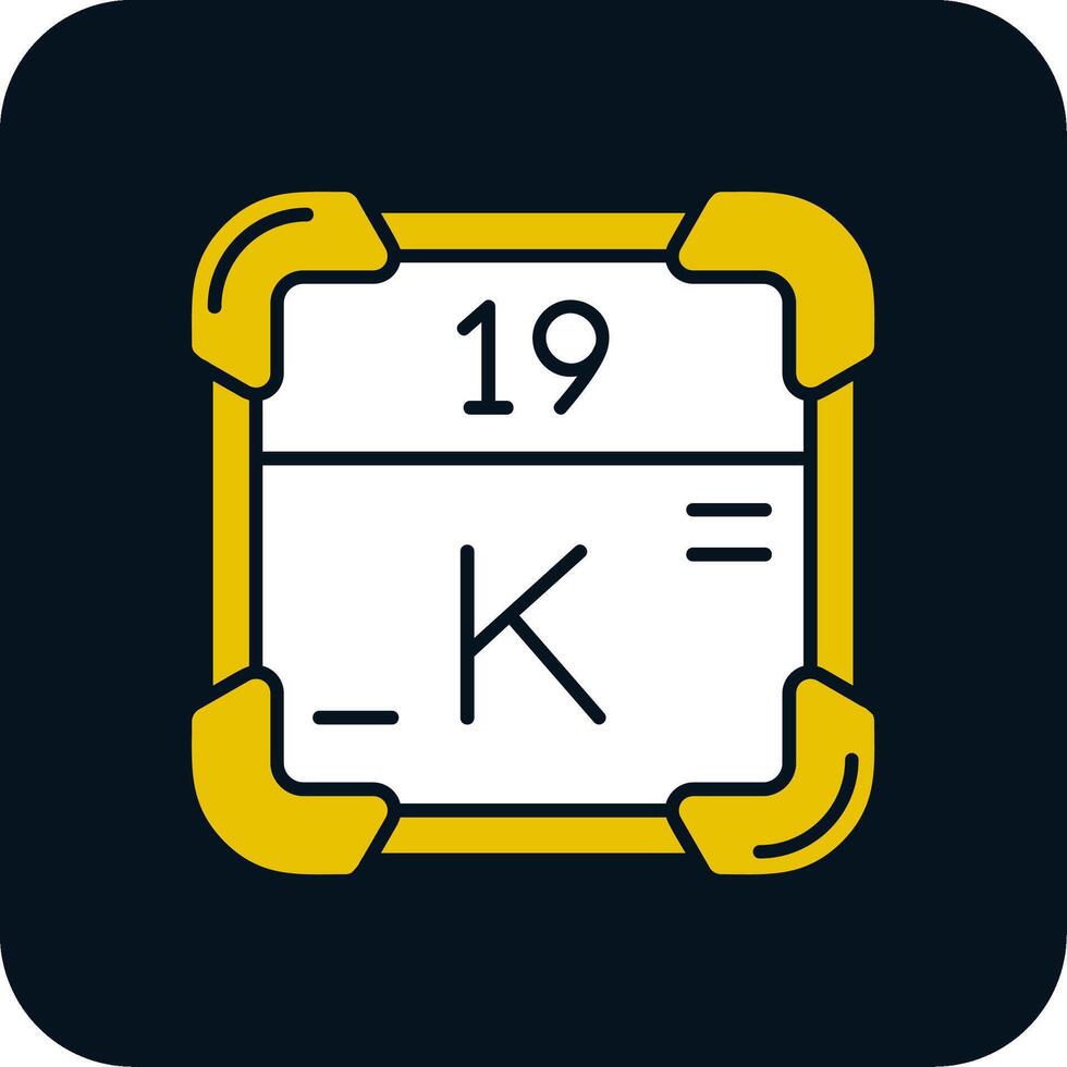 Potassium Glyph Two Color Icon vector