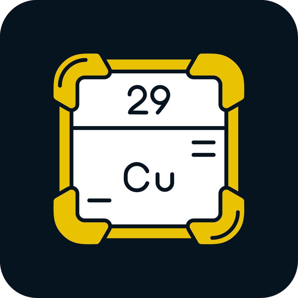 Copper Glyph Two Color Icon vector