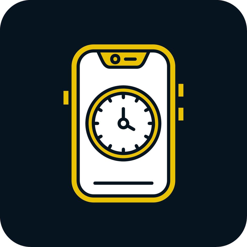 Time Glyph Two Color Icon vector