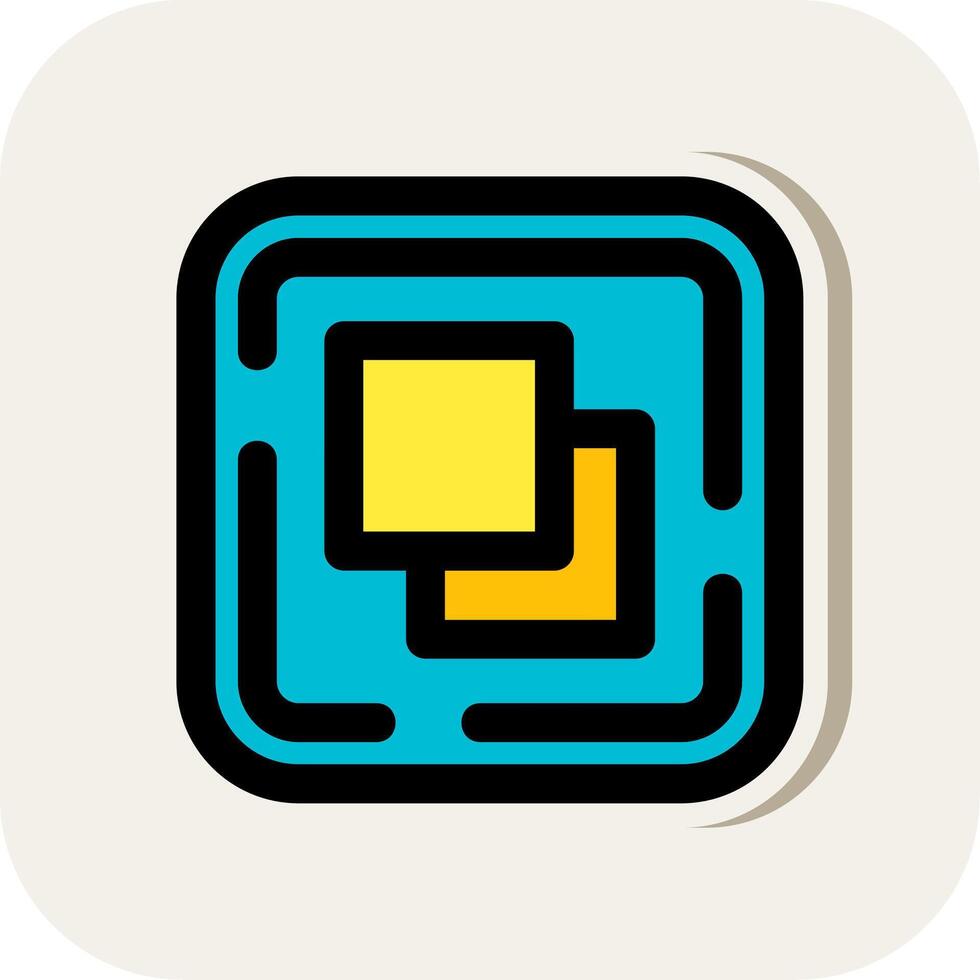 Copy Line Filled White Shadow Icon vector