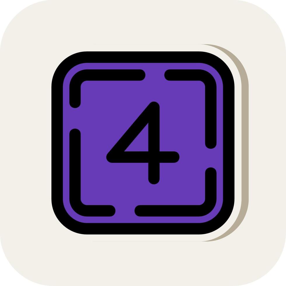 Four Line Filled White Shadow Icon vector