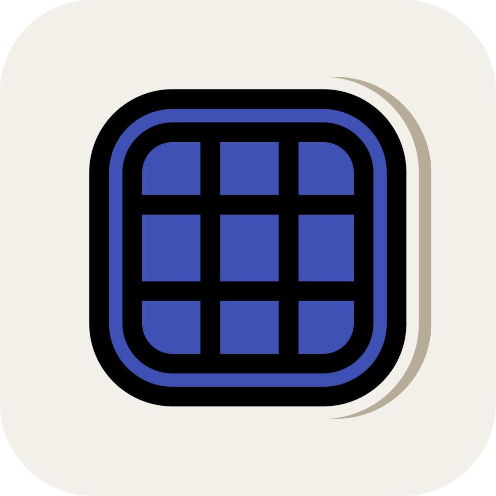 Layout Line Filled White Shadow Icon vector
