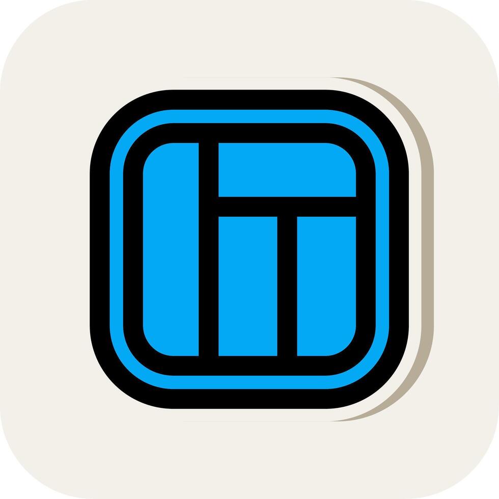 Layout Line Filled White Shadow Icon vector