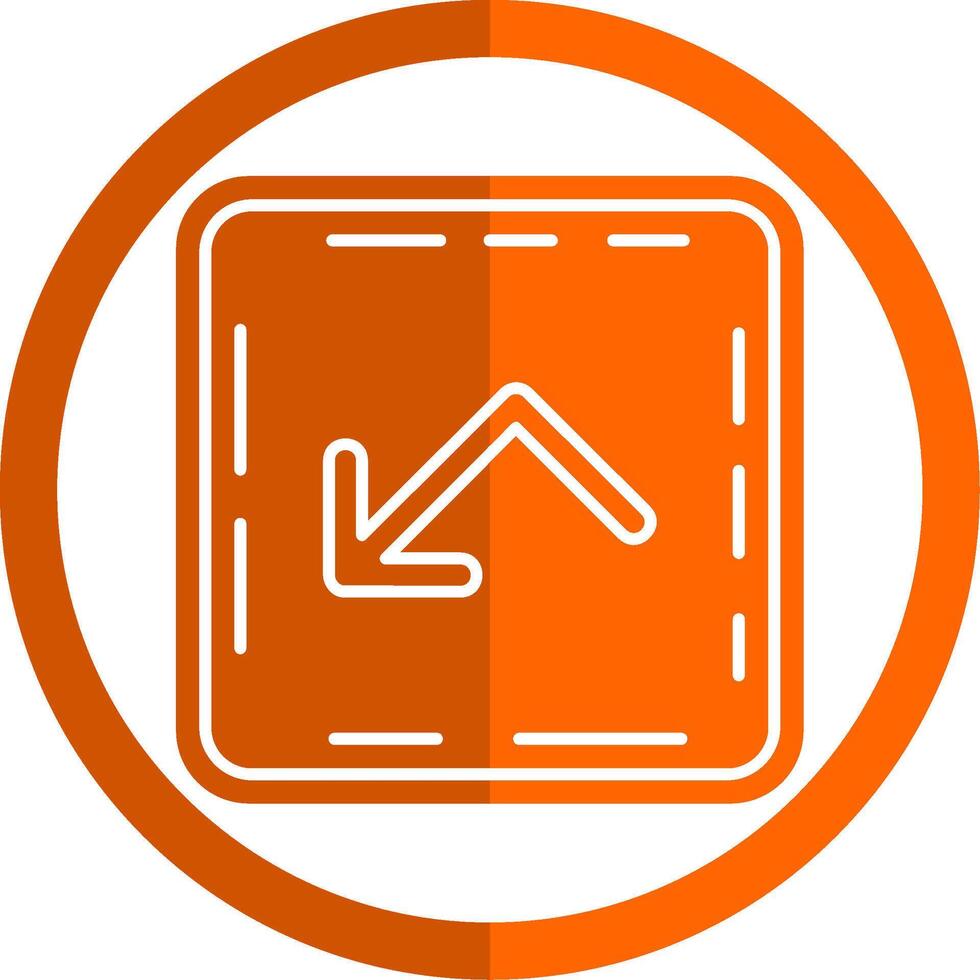 Bounce Glyph Orange Circle Icon vector